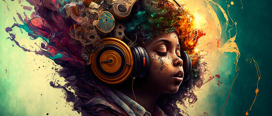 Music Vibes,colored musical headphones