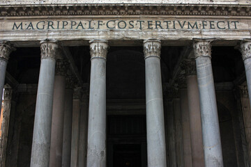 Wall Mural - Ancient stone columns of the Pantheon in Rome