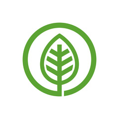 leaf logo vector design, abstract art plant