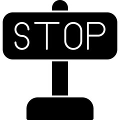 Canvas Print - Stop Icon