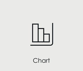 Poster - Chart vector icon. Editable stroke. Symbol in Line Art Style for Design, Presentation, Website or Mobile Apps Elements, Logo.  Chart symbol illustration. Pixel vector graphics - Vector