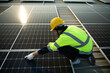 © Wosunan - Technicians provide quarterly solar cell maintenance services on the factory roof