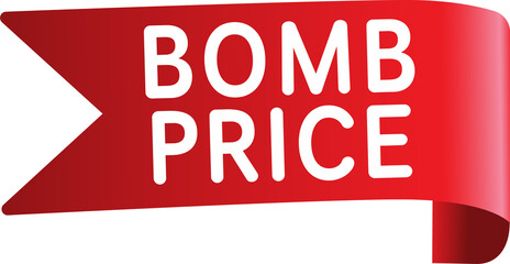Aufkleber - Red vector banner bomb price