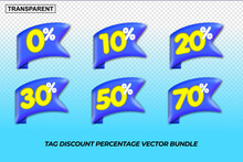 Vector Tag Sale Discount 0%.30%,10%,20%,50%,70% Price Flashsale, Special Offer, Blue, Yellow Colors