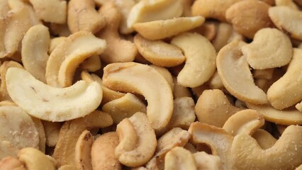 Wall Mural - Roasted and Salted Cashews nuts. Healthy food. Rotating video