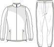 © M A A Designs - TRACK SUIT FOR UNISEX WEAR SWEATSHIRT AND JOGGER SET FLAT DESIGN VECTOR