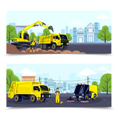 Wall Mural - Municipal Service Transport Banners