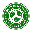 © ismadesign - 100 % biodegradable and compostable vector badge template. This design can be used for product and label.