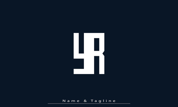Alphabet letters Initials Monogram logo YR , RY