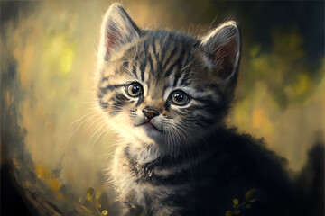  portrait of a kitten ai-generated