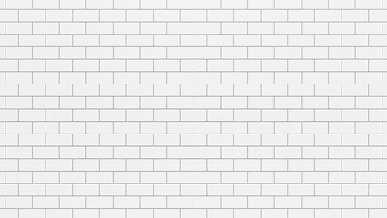 Wall Mural - White ceramic tile background texture, white tile in the form of a brick, minimalistic white wall background