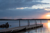 Fototapeta Pomosty - sunset on the pier