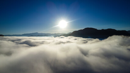 Wall Mural - Mountain and Cloud landscape. Beautiful Landscape of mountain