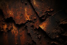 Rust Texture, Brown And Old Metal Effect, Rusted Steel Material
