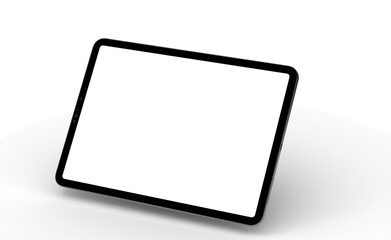 Poster - Modern black tablet computer isolated on white background. Tablet pc