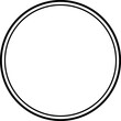 © Kimberly - Double Circle Frame Design Border Outline Highlight Style Vector