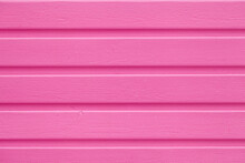 Close-up Of Pink Painted Wooden Wall, Arcachon, Aquitaine, France
