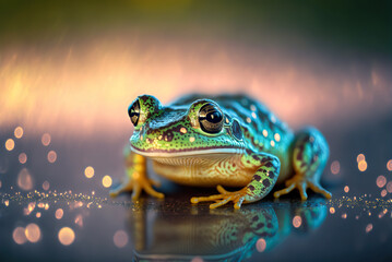 frog on a leaf