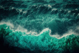 Fototapeta Do akwarium - Background with sea water texture and the ocean. Generative AI