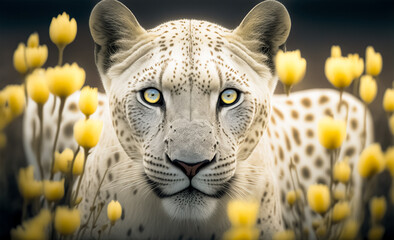 Wall Mural - magnificent cheetah in the savannah, wildlife animal.
