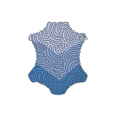 Poster - single continuous line drawing leather sign flat icon. outline symbol for web design or mobile app. 