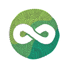 Poster - single one line drawing infinity logo creative. style infinity sign and lettering. elements on black