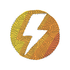 Poster - Continuous one line drawing dog bone icon in modern flat design isolated, pet food for web site or mobile app. Swirl curl circle background style. Single line draw design vector graphic illustration