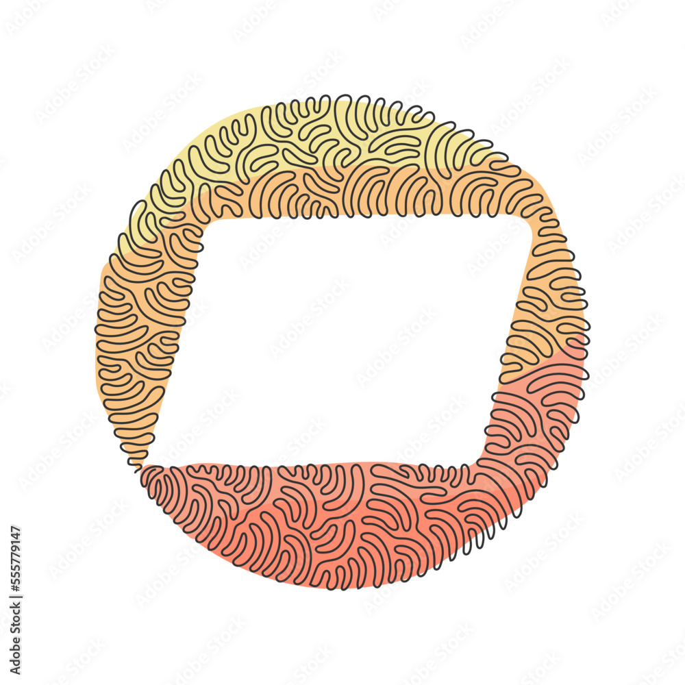 Continuous one line drawing geometric shapes, parallelogram icon ...