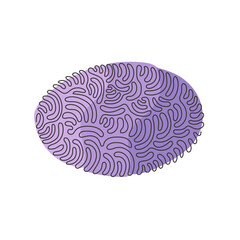 Poster - continuous one line drawing geometric shapes, ellipse icon. simple line, outline vector 3d figures i