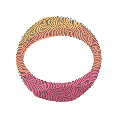 Poster - continuous one line drawing geometric shapes, ellipse icon. simple line, outline vector 3d figures i