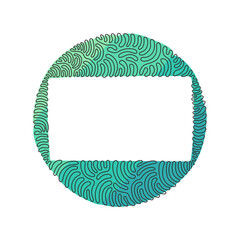 Poster - single continuous line drawing geometric shapes, rectangle icon. simple line, outline vector 3d figu