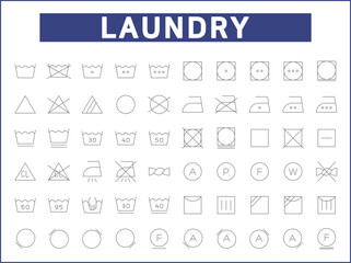 Simple Set of laundry Related Vector Line Icons.
Vector collection of washing, ironing, dry, cleaning, housework, care, fabric, housekeeping, bleach and design elements symbols or logo element.