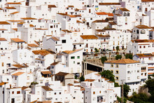 Overview Of Town, Casares, Andalucia, Spain