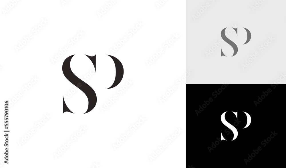 Simple letter SP monogram logo design vector Stock Vector | Adobe Stock