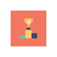 Poster - golden cup icon. sticker for social networks and instant messengers. metaphor for goal achievement, 