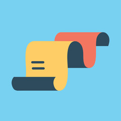 Poster - long list icon. multicolored list of goals. evaluation of information and presentation. poster or ba