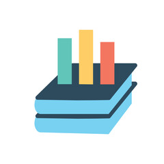 Poster - colorful graphs icon. sticker for social networks and instant messengers. income growth metaphor, fi