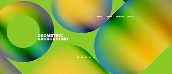 Round shapes and circles with liquid gradients