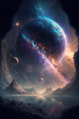 Wall Mural - planet in space