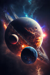 Wall Mural - planet in space