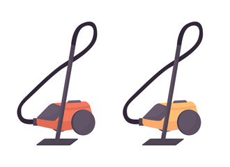 Fototapete - Vacuum cleaner semi flat color vector object set. Editable element. Items on white. Household appliance. Hoover simple cartoon style illustration for web graphic design and animation collection