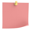 © dekzer007 - Note paper with push pin. 3D illustration.