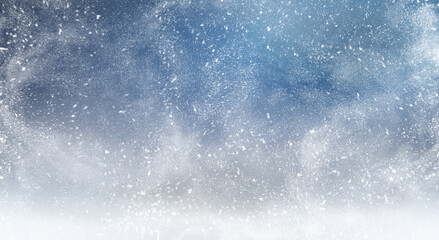 winter snow, snowfall and snowdrifts empty background