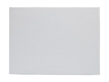 White Primed Canvas Horizontal Photo Isolate. Surface Ready For Painting. White Canvas Mockup
