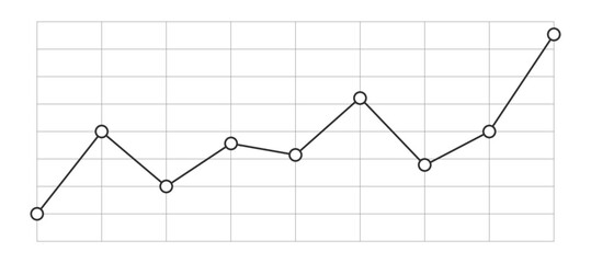 Poster - Financial business chart target background design template. Growth success investment plan concept data.