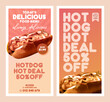 Hot deal hot dog banner design template