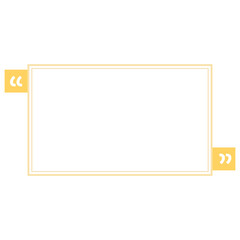 Quote box frame yellow double line rectangle