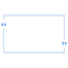 Quote box frame blue double line rectangle