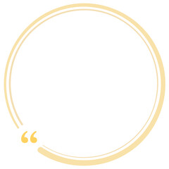 Quote box frame yellow double line circle