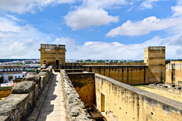 Wall Mural - View of the walled enclosure of the Castle in the town of Alcala de Guadaira, Svilla, Spain